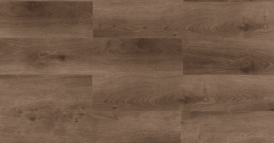 L.A. Studio Clivia SPC vinyl plank flooring, rich warm brown with a grey undertone