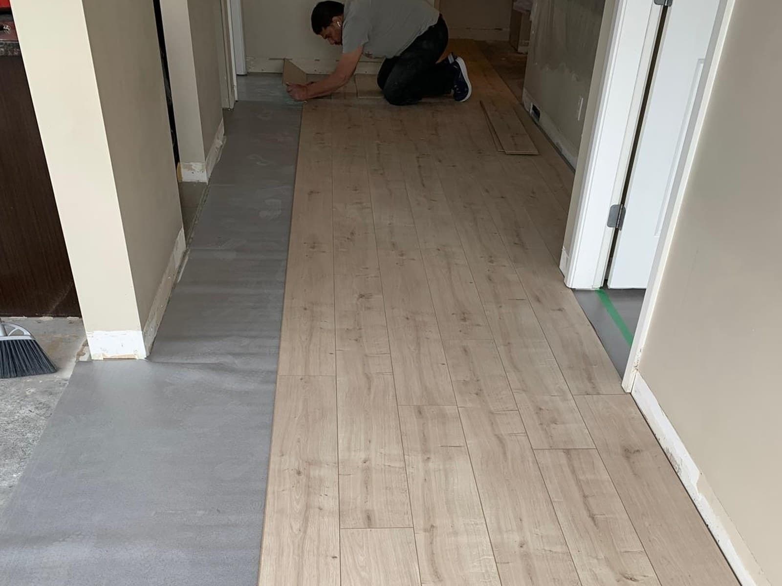 Laying the planks