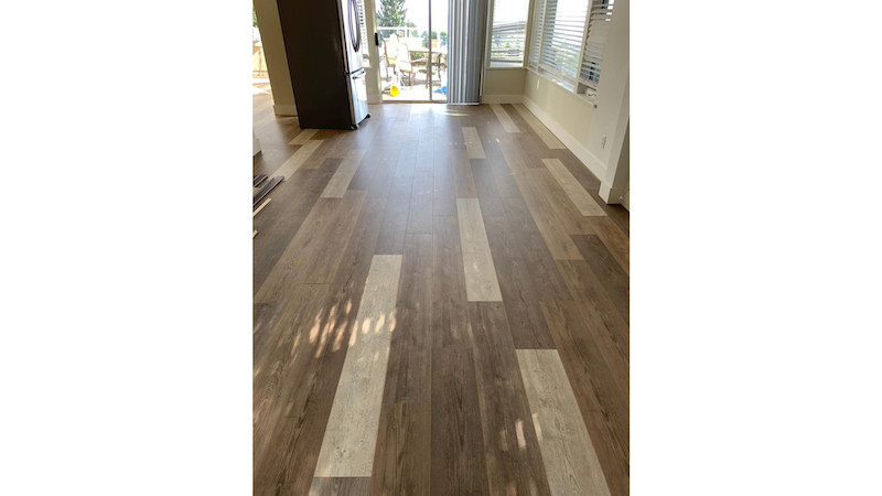 Hardwood Installed Flooring with Mixed Colours